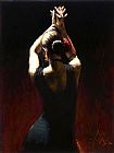 Flamenco Dancer Canvas Paintings - flamencodancerinblack